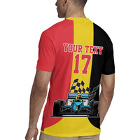 Custom Belgium Formula One Rugby Jersey Motorsport with Flag F1 World Championship