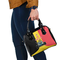 Custom Belgium Formula One Shoulder Handbag Motorsport with Flag F1 World Championship