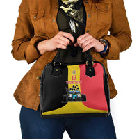 Custom Belgium Formula One Shoulder Handbag Motorsport with Flag F1 World Championship