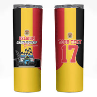 Custom Belgium Formula One Skinny Tumbler Motorsport with Flag F1 World Championship