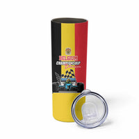 Custom Belgium Formula One Skinny Tumbler Motorsport with Flag F1 World Championship