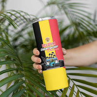 Custom Belgium Formula One Skinny Tumbler Motorsport with Flag F1 World Championship