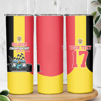 Custom Belgium Formula One Skinny Tumbler Motorsport with Flag F1 World Championship