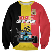 Custom Belgium Formula One Sweatshirt Motorsport with Flag F1 World Championship