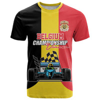 Custom Belgium Formula One T Shirt Motorsport with Flag F1 World Championship