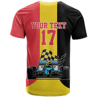 Custom Belgium Formula One T Shirt Motorsport with Flag F1 World Championship