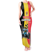 Custom Belgium Formula One Tank Maxi Dress Motorsport with Flag F1 World Championship