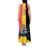 Custom Belgium Formula One Tank Maxi Dress Motorsport with Flag F1 World Championship