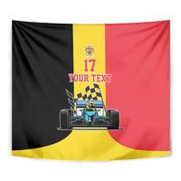Custom Belgium Formula One Tapestry Motorsport with Flag F1 World Championship