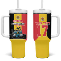 Custom Belgium Formula One Tumbler With Handle Motorsport with Flag F1 World Championship