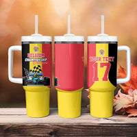 Custom Belgium Formula One Tumbler With Handle Motorsport with Flag F1 World Championship