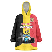 Custom Belgium Formula One Wearable Blanket Hoodie Motorsport with Flag F1 World Championship