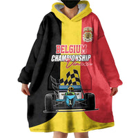 Custom Belgium Formula One Wearable Blanket Hoodie Motorsport with Flag F1 World Championship
