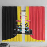 Custom Belgium Formula One Window Curtain Motorsport with Flag F1 World Championship