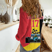 Custom Belgium Formula One Women Casual Shirt Motorsport with Flag F1 World Championship