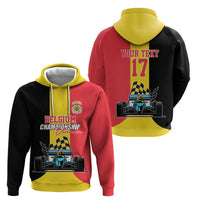 Custom Belgium Formula One Zip Hoodie Motorsport with Flag F1 World Championship