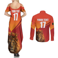 Custom Belgium Tennis Champions Couples Matching Summer Maxi Dress and Long Sleeve Button Shirt Winners Never Quit with A Crowned Lion