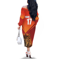 Custom Belgium Tennis Champions Family Matching Off The Shoulder Long Sleeve Dress and Hawaiian Shirt Winners Never Quit with A Crowned Lion