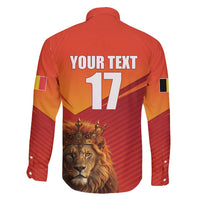 Custom Belgium Tennis Champions Family Matching Off Shoulder Short Dress and Hawaiian Shirt Winners Never Quit with A Crowned Lion