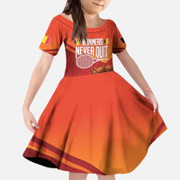 Custom Belgium Tennis Champions Kid Short Sleeve Dress Winners Never Quit with A Crowned Lion