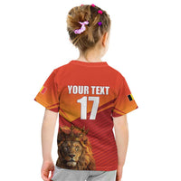 Custom Belgium Tennis Champions Kid T Shirt Winners Never Quit with A Crowned Lion
