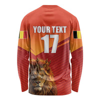 Custom Belgium Tennis Champions Long Sleeve Shirt Winners Never Quit with A Crowned Lion