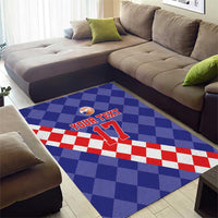 Custom Croatia Basketball Area Rug Sporty Style