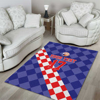 Custom Croatia Basketball Area Rug Sporty Style