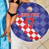 Custom Croatia Basketball Beach Blanket Sporty Style