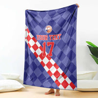 Custom Croatia Basketball Blanket Sporty Style