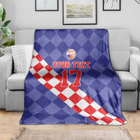 Custom Croatia Basketball Blanket Sporty Style