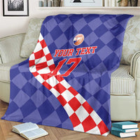 Custom Croatia Basketball Blanket Sporty Style