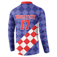 Custom Croatia Basketball Button Sweatshirt Sporty Style
