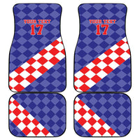 Custom Croatia Basketball Car Mats Sporty Style