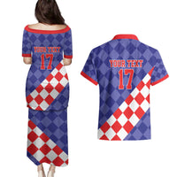 Custom Croatia Basketball Couples Matching Puletasi and Hawaiian Shirt Sporty Style