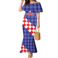 Custom Croatia Basketball Family Matching Mermaid Dress and Hawaiian Shirt Sporty Style