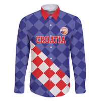 Custom Croatia Basketball Family Matching Off Shoulder Maxi Dress and Hawaiian Shirt Sporty Style