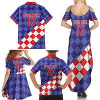 Custom Croatia Basketball Family Matching Summer Maxi Dress and Hawaiian Shirt Sporty Style