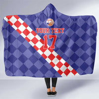 Custom Croatia Basketball Hooded Blanket Sporty Style