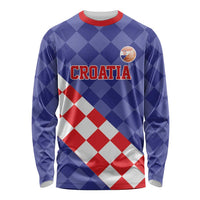 Custom Croatia Basketball Long Sleeve Shirt Sporty Style