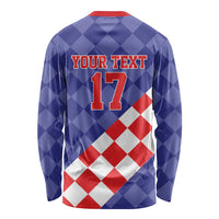 Custom Croatia Basketball Long Sleeve Shirt Sporty Style
