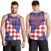 Custom Croatia Basketball Men Tank Top Sporty Style