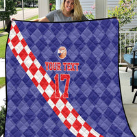 Custom Croatia Basketball Quilt Sporty Style