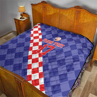 Custom Croatia Basketball Quilt Sporty Style