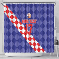 Custom Croatia Basketball Shower Curtain Sporty Style