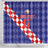 Custom Croatia Basketball Shower Curtain Sporty Style
