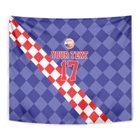 Custom Croatia Basketball Tapestry Sporty Style