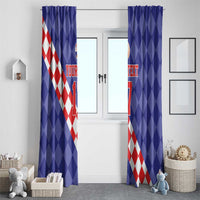 Custom Croatia Basketball Window Curtain Sporty Style