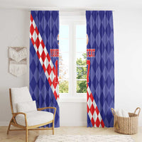 Custom Croatia Basketball Window Curtain Sporty Style