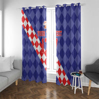Custom Croatia Basketball Window Curtain Sporty Style